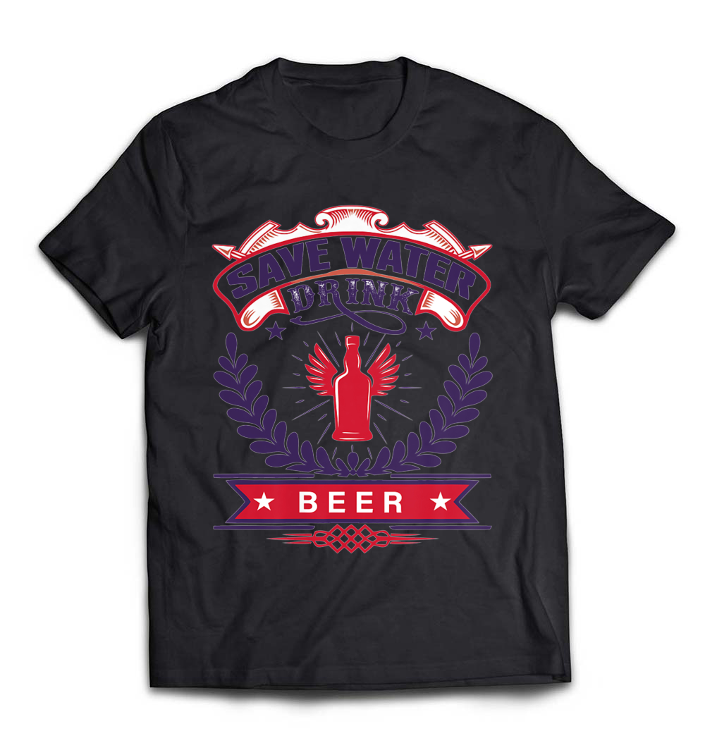 “Save Water Drink Beer” Premium T-Shirt – A Fun and Bold Tee for Beer Lovers